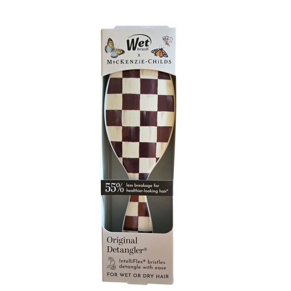 Wet Brush x MacKenzie-Childs Original Detangler Hair Brush Courtly Black Check‎